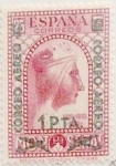 Stamps Spain -  1 peseta sobre 25 céntimos 1938