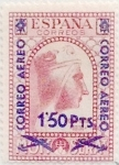 Stamps Spain -  1,5 pesetas sobre 25 céntimos 1938