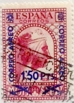 Sellos de Europa - Espaa -  1,5 pesetas sobre 25 céntimos 1938