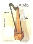 Stamps Spain -  INSTUMENTOS  MUSICALES.  ARPA.
