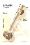 Stamps Spain -  INSTUMENTOS  MUSICALES.  SITAR.