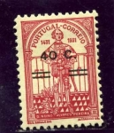 Stamps Portugal -  V Centenario de la muerte de Nuno Alvares de Pereira sobrecargados