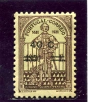 Stamps Portugal -  V Centenario de la muerte de Nuno Alvares de Pereira sobrecargados