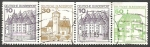 Stamps Germany -  762, 763, 762 y 877 - Castillos