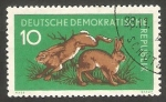 Stamps Germany -  738 - Liebres