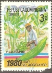 Sellos de America - Rep Dominicana -  AÑO  DE  LA  AGRICULTURA.  COSECHA  DE  PLÀTANO.