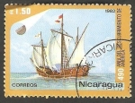 Stamps Nicaragua -  490 anivº del descubrimiento de América