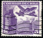 Stamps America - Chile -  LINEA AEREA NACIONAL