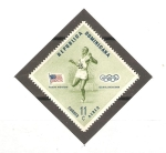 Stamps Dominican Republic -  CAMPEONES  OLÌMPICOS  Y  BANDERAS.  ROBERT  MORROW,  ESTADOS  UNIDOS  DE  AMÈRICA.