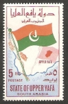 Stamps Yemen -  Estado de Upper Yafá (Arabia del Sur) - Bandera y mapa