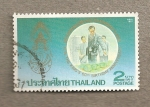 Sellos de Asia - Tailandia -  60 Aniversario Rey Bhumibol