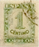 Stamps Spain -  1 céntimo 1936
