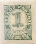 Stamps Spain -  1 céntimo 1937