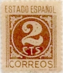 Stamps Spain -  2 céntimos 1937