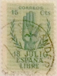 Sellos de Europa - Espa�a -  15 céntimos 1938