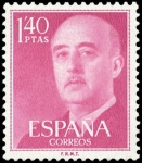 Stamps Spain -  ESPAÑA SEGUNDO CENTENARIO NUEV Nº 1154 ** 1,4P ROJO MAG FRANCO