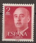 Stamps : Europe : Spain :  ESPAÑA SEGUNDO CENTENARIO NUEV Nº 1157 ** 2P ROJO FRANCO 