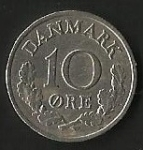 monedas de Europa - Dinamarca -  REY FEDERICO IX (FRONTAL)