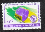 Stamps Rwanda -  Centenario de la Unión Internacional de Telecomunicaciones (I.T.U.), satélite Syncom
