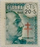 Stamps Spain -  20 céntimos + 5 céntimos 1940