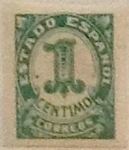 Stamps Spain -  1 céntimo 1940