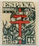 Stamps Spain -  40 céntimos + 10 céntimos 1941