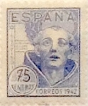 Stamps Spain -  75 céntimos 1942