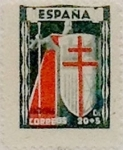 Stamps Spain -  20 céntimos + 5 céntimos 1943