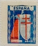 Stamps Spain -  40 céntimos + 10 céntimos 1943