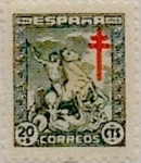 Sellos de Europa - Espa�a -  20 céntimos + 5 céntimos 1944