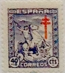 Stamps Spain -  40 céntimos + 10 céntimos 1944