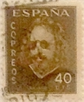 Stamps Spain -  40 céntimos 1945