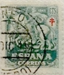 Stamps Spain -  20 céntimos + 5 céntimos 1945