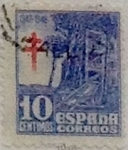 Stamps : Europe : Spain :  10 céntimos 1947