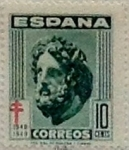 Stamps Spain -  10 céntimos 1948