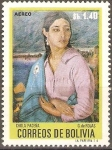 Stamps Bolivia -  PINTURA  CHOLA  PACEÑA  DE  CECILIO  GUZMÀN  DE  ROJAS.