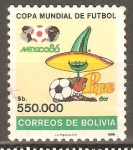 Stamps Bolivia -  COPA  MUNDIAL  DE  FUTBOL,  MÈXICO´86