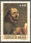 Stamps : America : Bolivia :  PINTURA.  SAN  PEDRO  DE  ALCÀNTARA,  POR  HOLGUÌN.