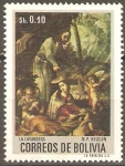 Stamps Bolivia -  PINTURA.  NATIVIDAD,  DE  MELCHOR  PÈREZ  DE  HOLGUÌN.