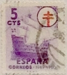 Stamps Spain -  5 céntimos 1949