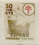 Sellos de Europa - Espa�a -  50 céntimos + 10 céntimos 1949