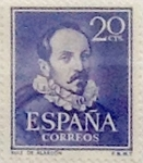 Stamps Spain -  20 céntimos 1950