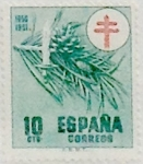 Stamps Spain -  10 céntimos 1950