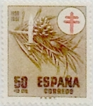Stamps Spain -  50 céntimos + 10 céntimos 1950