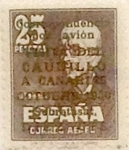 Stamps Spain -  + 10 céntimos sobre 25 pesetas 1951