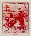 Sellos de Europa - Espa�a -  5 céntimos 1951