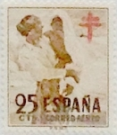 Sellos de Europa - Espa�a -  25 céntimos 1951
