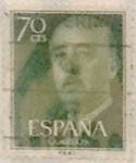 Stamps Spain -  70 céntimos 1955