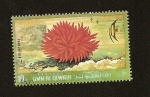 Stamps : Asia : United_Arab_Emirates :  UMM AL QIWAIN -  Fauna Marina  -  Anémona Roja