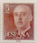 Stamps : Europe : Spain :  5 pesetas 1955